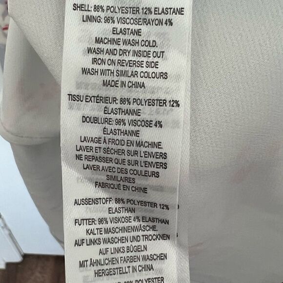 French Connection Light Blue Alba Stretch Floral Dress Size 10 - Picture 9 of 9